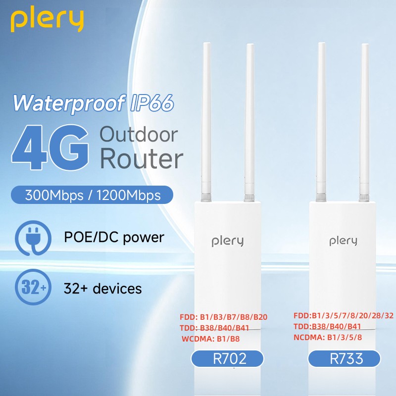 4G Lte Router Outdoor Waterproof - Plery 300Mbps+1200Mbps Outdoor 4G LTE Router