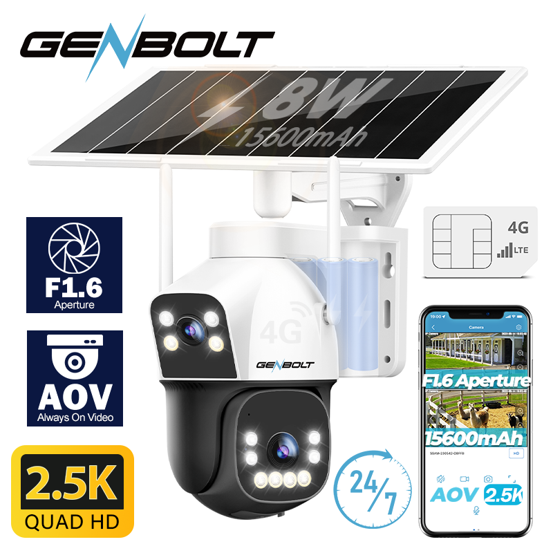 4G Lte Router Outdoor Waterproof - GENBOLT 4G AOV draadloze buitenbeveiligingscamera op