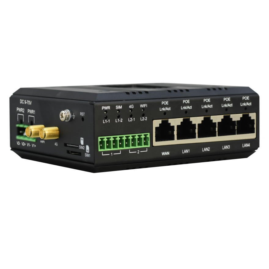 DIN-rail industriële 4G router - 4G Router With Poe Wan recensie en prijs