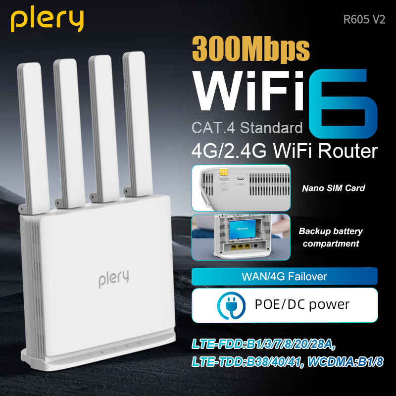 Plery R605 V2 4G LTE CAT4 WiFi - 4G Router With Poe Wan recensie en prijs