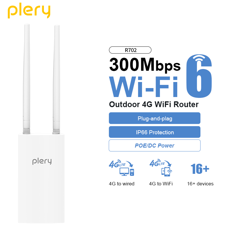 Plery 300Mbps+1200Mbps Outdoor - 4G Lte Router Outdoor Waterproof recensie en prijs